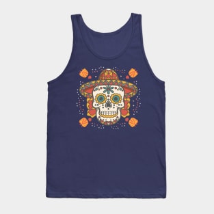 cinco de mayo skull graphic Tank Top